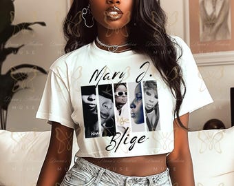 Mary J. Blige Album Cover Photo T-Shirt |Crop Top | Queen of Hip-Hop Soul Tee