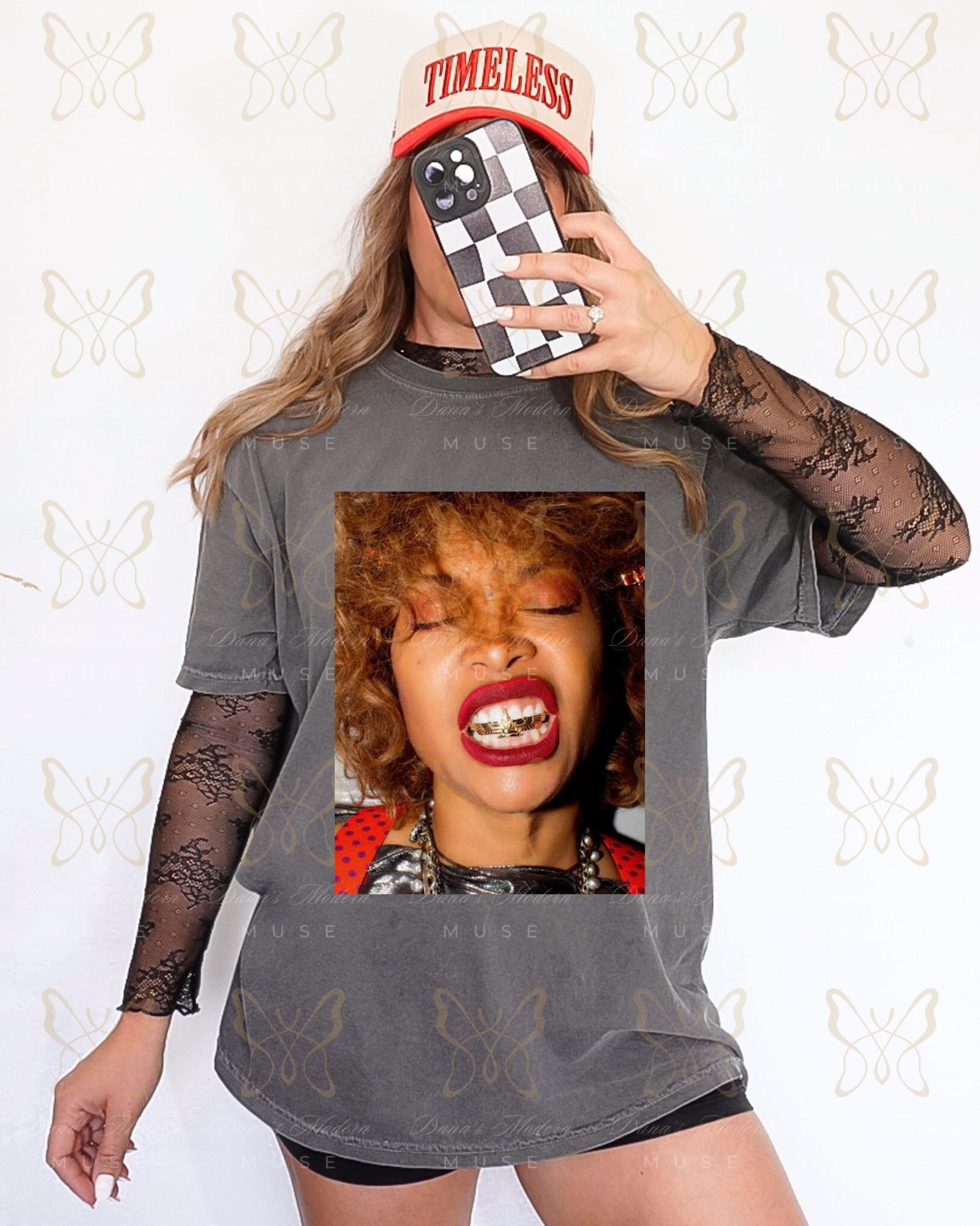 Erykah Badu Concer T-shirt |iconic Grillz Look| Vintage Soul Tee
