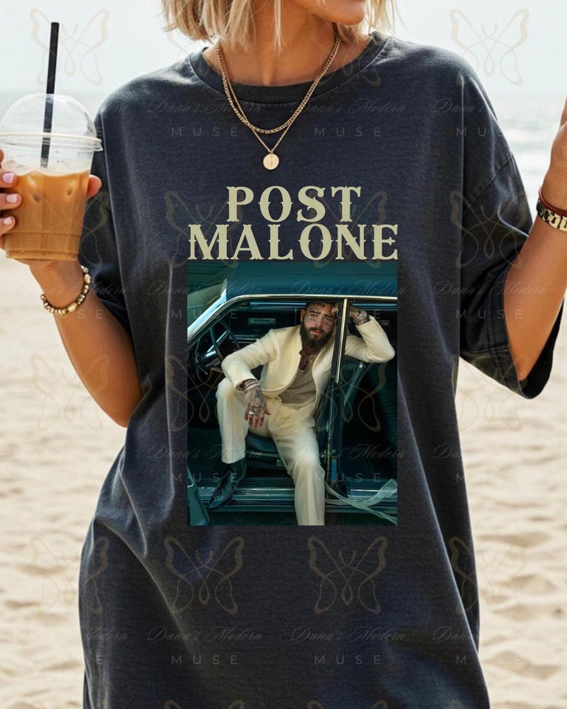 Post Malone T-Shirt | Comfort Colors Tee | Posty Shirt | Vintage Concert Style | Unisex Relaxed Fit | image 4