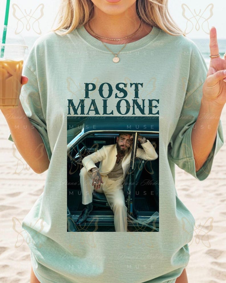 Post Malone T-Shirt | Comfort Colors Tee | Posty Shirt | Vintage Concert Style | Unisex Relaxed Fit | image 3