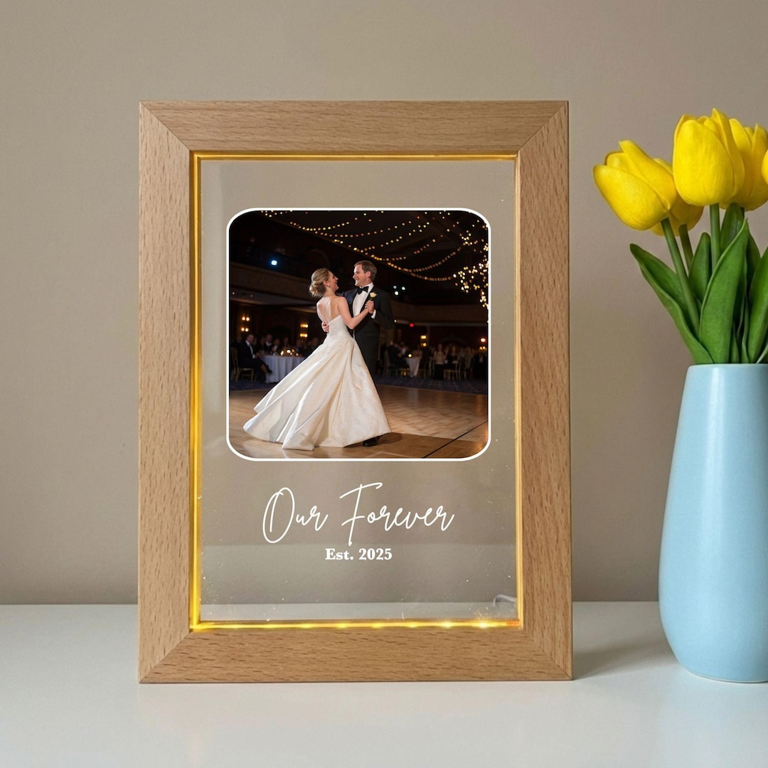 Personalized Wedding LED Photo Frame – First Dance Memory Gift - Etsy