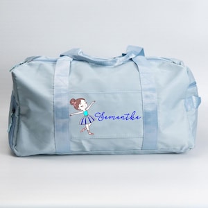 Personalized Kids Dance Duffle Bag, Ballerina Charm, Ballet Name Bag