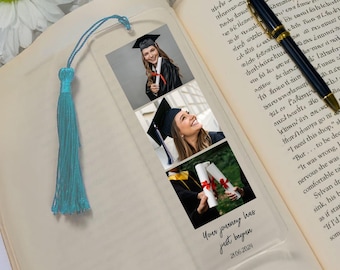 Personalized Photo Bookmark – Custom Acrylic Gift with Tassel - Anniversary, Birthday, Mothers Day Gift
