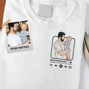 Custom Embroidered Portrait Sweatshirt: Personalized Photo Gift