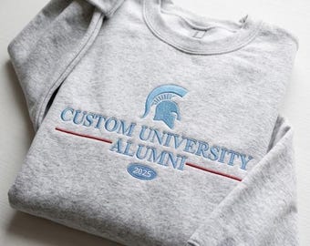 Embroidered Alumni University Sweatshirt, Custom Alumni College Shirt, Graduation Gift, Alumni Crewneck