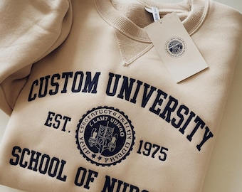 Sudadera universitaria personalizada, sudadera con capucha universitaria personalizada, sudadera escolar personalizada, sudadera universitaria, regalo de graduación universitaria