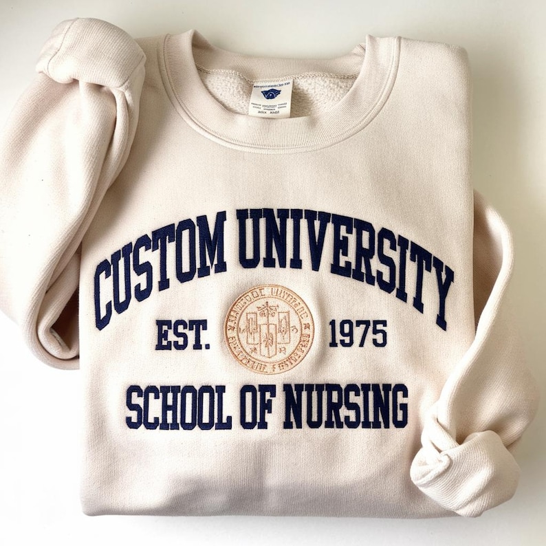 Custom University Sweatshirt, Custom College Hoodie, Personalized School Sweatshirt, University Sweatshirt, College Graduation Gift image 2