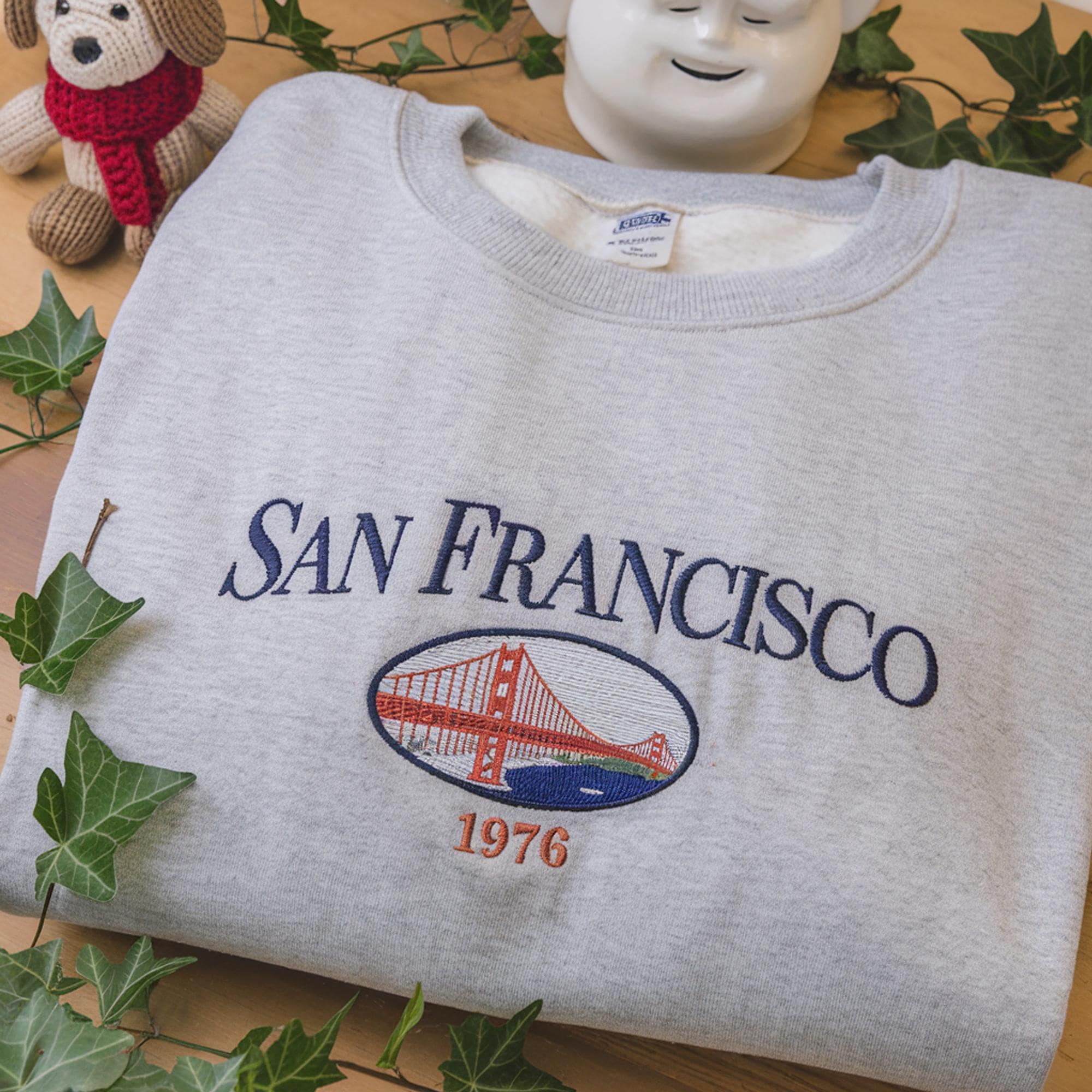 Sweat Vintage USA – San Francisco Golden Gate, 1/4 Zip, Homme XL, Années 80/90