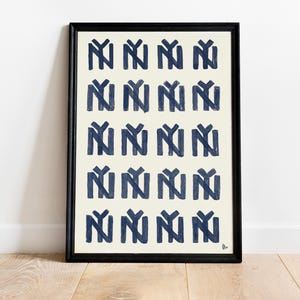 NY Rows, impression d'art par Alix Gindre, art mural NYC, art tendance, affiches de New York, affiche murale de la ville de New York