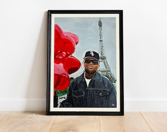 Westside Gunn - Flygod in Paris Print - Acrylic Painting/ Art Print - Griselda, Hip Hop, Rap