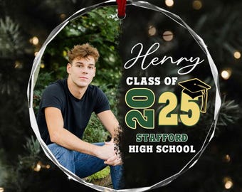 Personalized Graduation Ornament, Personalized Class of 2025 Ornament, High School Graduation Gift, College Graduated, New Graduate Gift