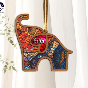 Sisterhood Elephant Ornament Suncatcher, Elephant Friendship Ornament,Sisterhood Ornament, Bestie Ornament, Best Friend Gift, Bestie Gift