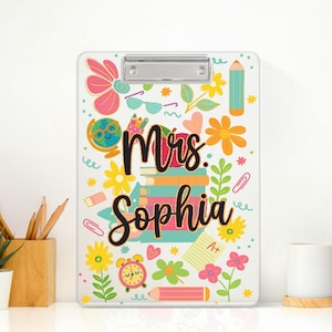 Custom Teacher Name Clipboard for Back To School, Personalized Teacher Clipboard, Custom Teacher Clipboard, Teacher Gift, Teacher Team Gifts