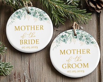 Custom Mother of The Bride or Mother of The Groom Wedding Ornament, Anniversary Gift for Mother, Mother of the Bride, Parents Wedding Gift