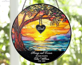 Personalized Memorial Suncatcher Sympathy Gift Loss Of Dad Sympathy Memorial Gift Loss Of Mom Sympathy Gift Dad Remembrance In Loving Memory