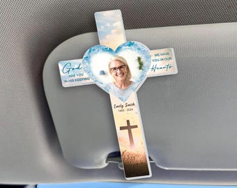 Custom Photo Car Visor Clip, Personalized Memorial Gift, Custom Memorial Sun Visor Picture Clip,Gift Car Accessories, Memorial Keepsake Gift