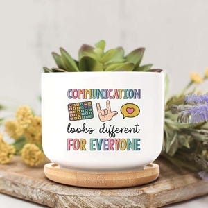 Speech Therapy Plant Pot, SLP Gifts, Speech Pathologist Pot, Flower Pot for Teacher, SLP Graduation Gift,Ccc SLP Decor,Speech Therapist Gift