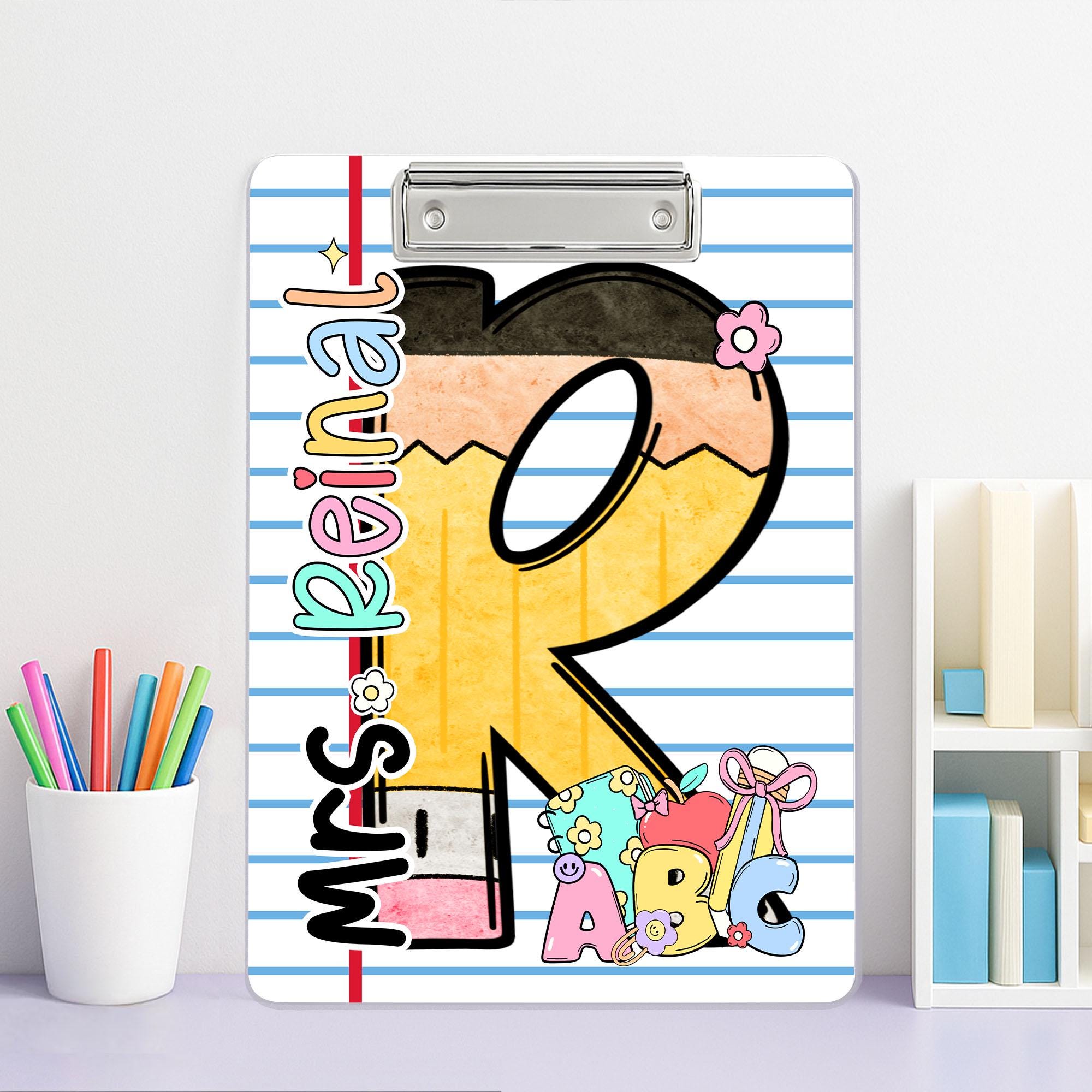 Custom Teacher Clipboard, Teacher Initial Name Gift Personalized Teacher Appreciation Gifts, Personalized Teacher Clipboard, Teacher Gift