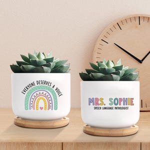 Speech Therapy Plant Pot, Speech Therapist Gift, SLP Gifts, Speech Pathologist Pot, Speech Therapist Teacher Gift, Gift For SLP Teacher
