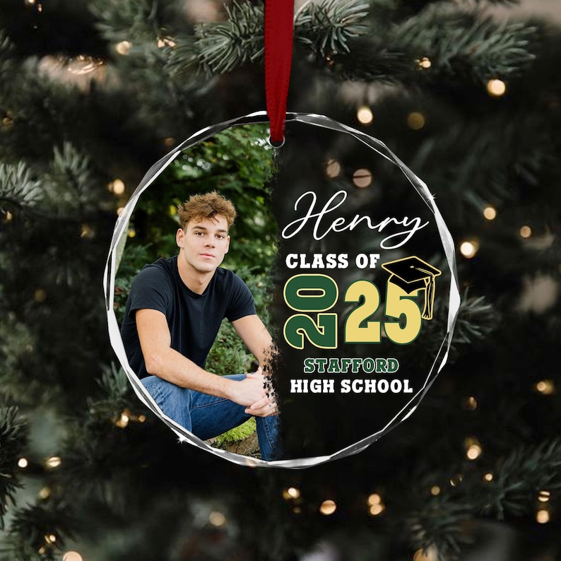 Personalized Graduation Ornament, Personalized Class of 2025 Ornament ...