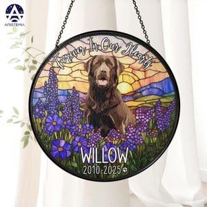 Personalized Dog Loss Sympathy Gift, Custom Dog Memorial Suncatcher, Custom Dog Photo Suncatcher, Loss of Dog Gift, Dog Remembrance Gift