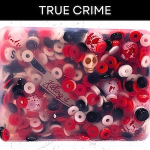 True Crime Pick Pad: Knife Charm, Skull Beads, Fidget Sensory Toy