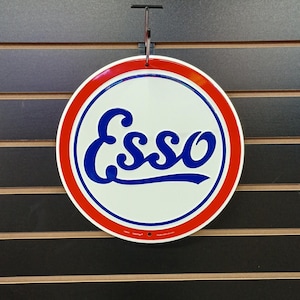Esso Gas Tin Sign 12&quot; Gas Station Theme Wall Decor Garage Decor for Men Man Cave Housewarming Gifts for Dad Husband Boyfriend Grandpa Uncle