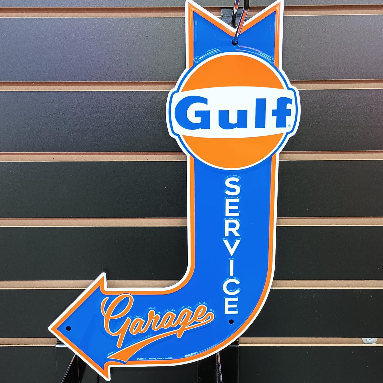 24" New Gulf Gas Tin Sign Gas and Oil Mancave Automotive Wall Decor ...