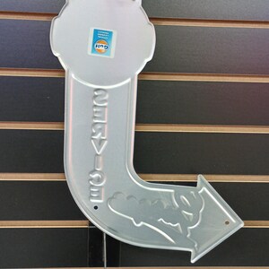 Gulf Gas Bent Arrow Tin Sign Garage Decor Men Gas Station Theme Airbnb ...
