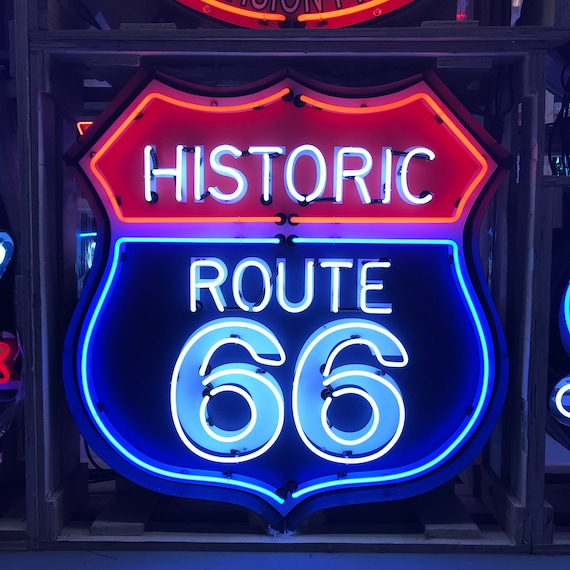 ネオンサイン ルート66 ROUTE66 ネオン管 ネオンライト 【公式通販】