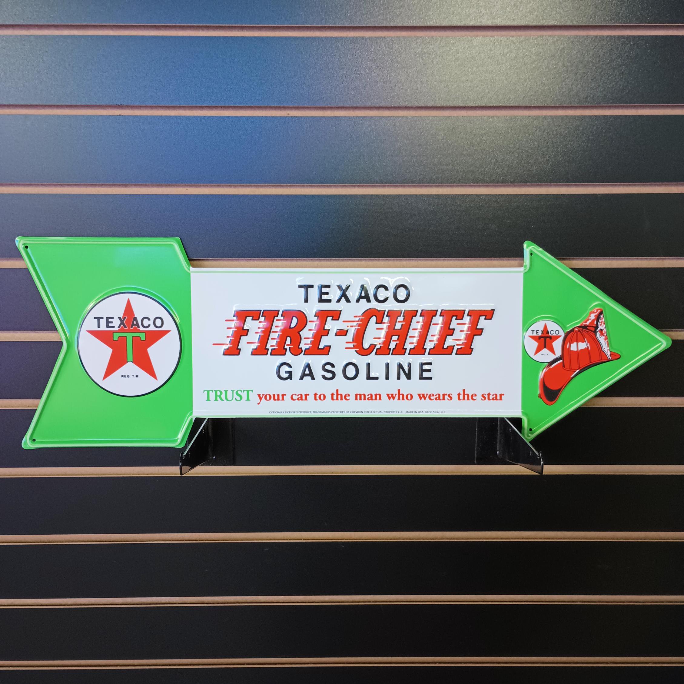 24" Texaco Gas Tin Sign Gas and Oil Mancave Automotive Wall Decor ...