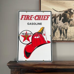 Texaco Fire Chief Sign - Etsy