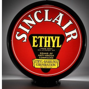 13.5&quot; Sinclair Ethyl Gas Pump Globe WITH or WITHOUT Heavy Duty Light Base Sinclair Gas Station Garage Decor Men Gift for Dad Grandpa Gifts