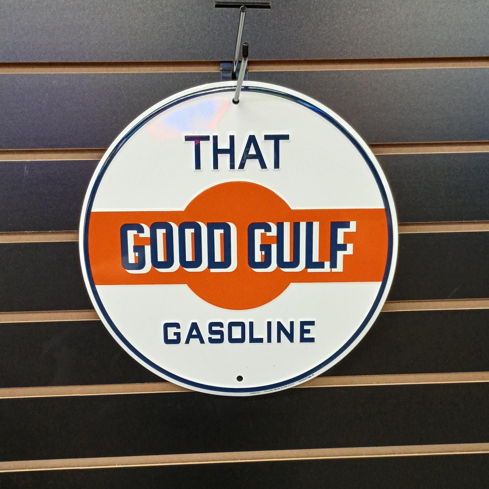 24" New Gulf Gas Tin Sign Gas and Oil Mancave Automotive Wall Decor ...