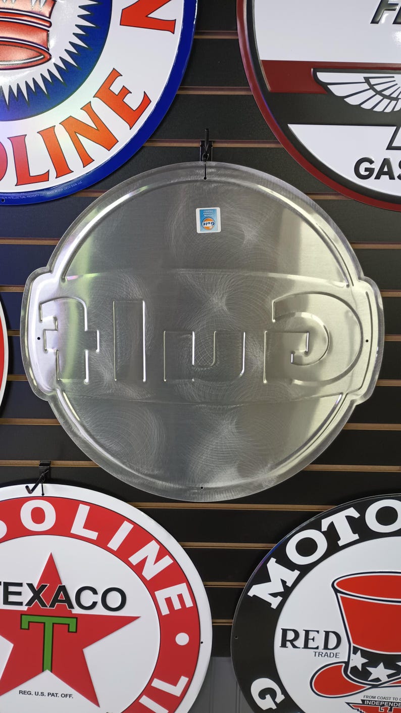 24" New Gulf Gas Tin Sign Gas and Oil Mancave Automotive Wall Decor ...