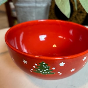 Vintage Wächtersbach Germany Weihnachtsbaum Müslischale