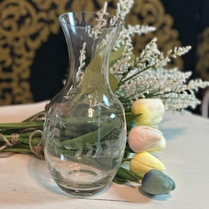 Princess House Etched Glass Vase