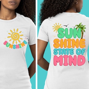 Sunshine state of mind png sublimation design download, hello summer png, retro summer png, sunshine png, sublimate design download