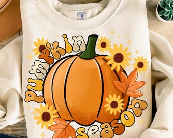 Pumpkin season png sublimation design download, Fall png, Fall vibes png, Autumn png, sublimate designs download