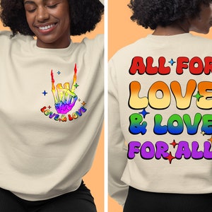 Wszystko dla miłości i miłość dla wszystkich z powrotem png sublimacja projekt do pobrania, Pride png, miłość to miłość png, LGBTQ+ png, sublimacja projekty do pobrania