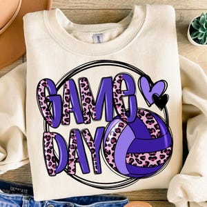 Game day Volleyball png sublimation design download, sport png, Volleyball png, bow png, sublimate designs download