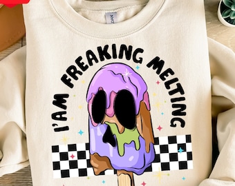 I'am freaking melting png sublimation design download, hello summer png, summer vibes png, ice cream png, sublimate designs download