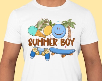 Summer boy png sublimation design download, hello summer png, summer vibes png, beach vibes png, sublimate designs download