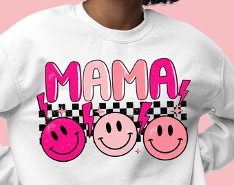 Descarga de diseño de sublimación retro grunge mamá png de los años 90, Día de la Madre png, amor de mamá png, vida de mamá png, descarga de diseños sublimados