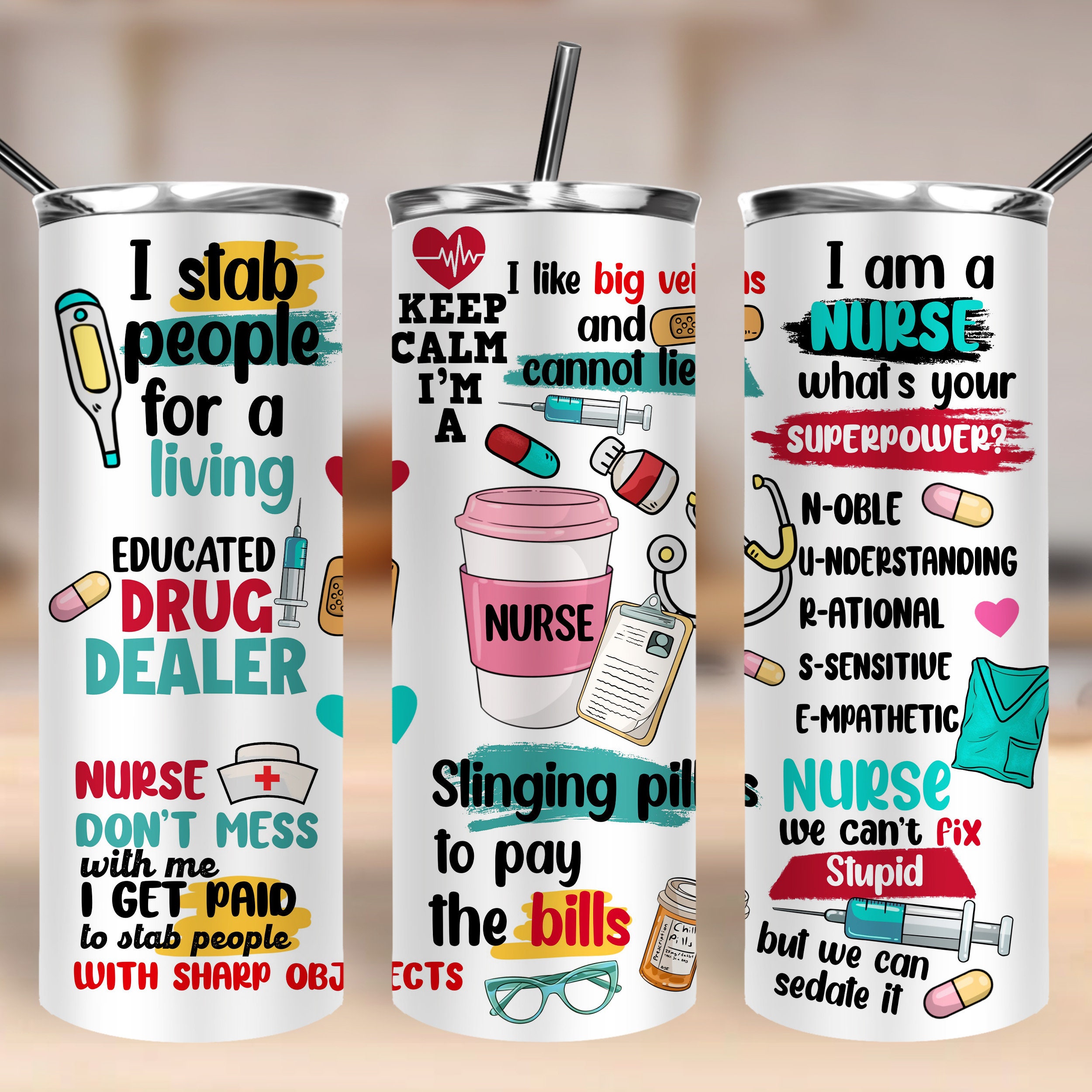 Funny Nurse 20 oz skinny tumbler png, Nurse tumbler wrap png, Nursing tumbler png, funny 20 oz tumbler designs, tumbler png download