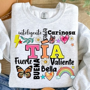 Tia png sublimation design download, Spanish Aunt png, Tia design png, Aunt life png, Spanish png, sublimate designs download