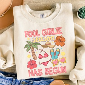 Pool girlie season png sublimation design download, hello summer png, summer lover png, swimming pool png, sublimate designs download