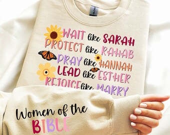 Women of the bible png sublimation design download, Christian png, inspirational png, bible verse png, floral png,sublimate designs download