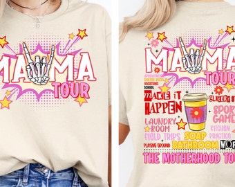 Descarga de diseño de sublimación de mamá tour png, Feliz día de la madre png, amor de mamá png, vida de mamá png, descarga de diseños sublimados