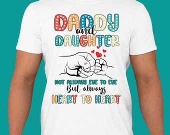 Daddy Daughter PNG, Father's Day Sublimation Design (Digital Download)
